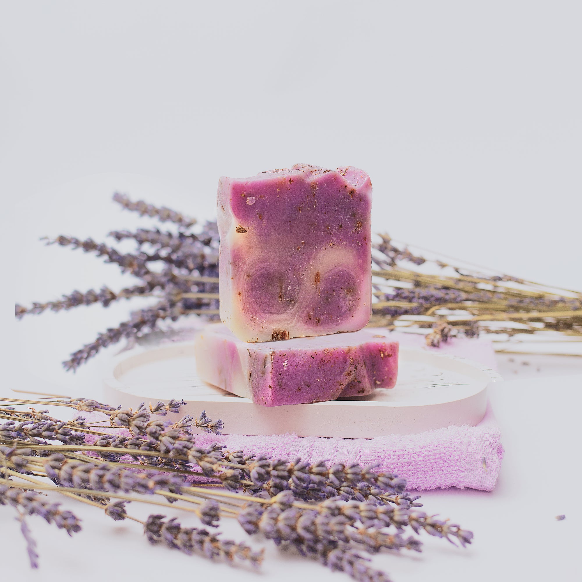 Lavender Soap - Lifestyle next Lavender plant - PFAS Free Soaps